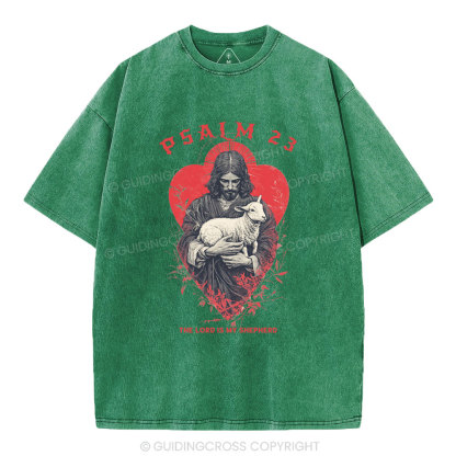 Psalm 23 The Lord Is My Jesus  Christian Washed T-Shirt