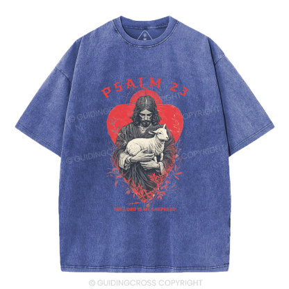 Psalm 23 The Lord Is My Jesus  Christian Washed T-Shirt