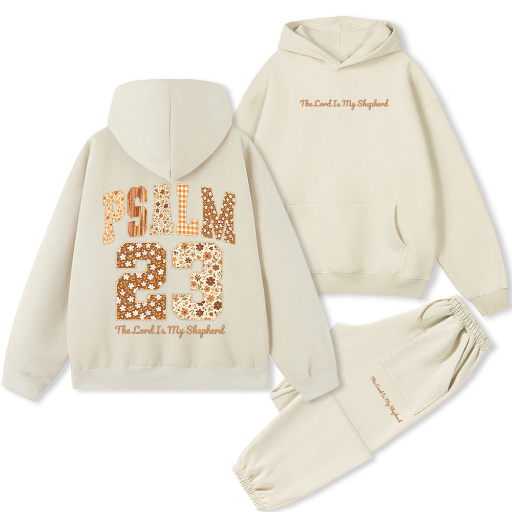 Psalm 23 The Lord Is My Shepherd Christian Fleece Hoodie Set