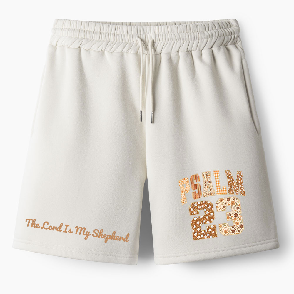 Psalm 23 The Lord Is My Shepherd Christian Fleece Shorts
