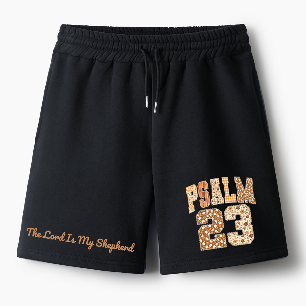 Psalm 23 The Lord Is My Shepherd Christian Fleece Shorts