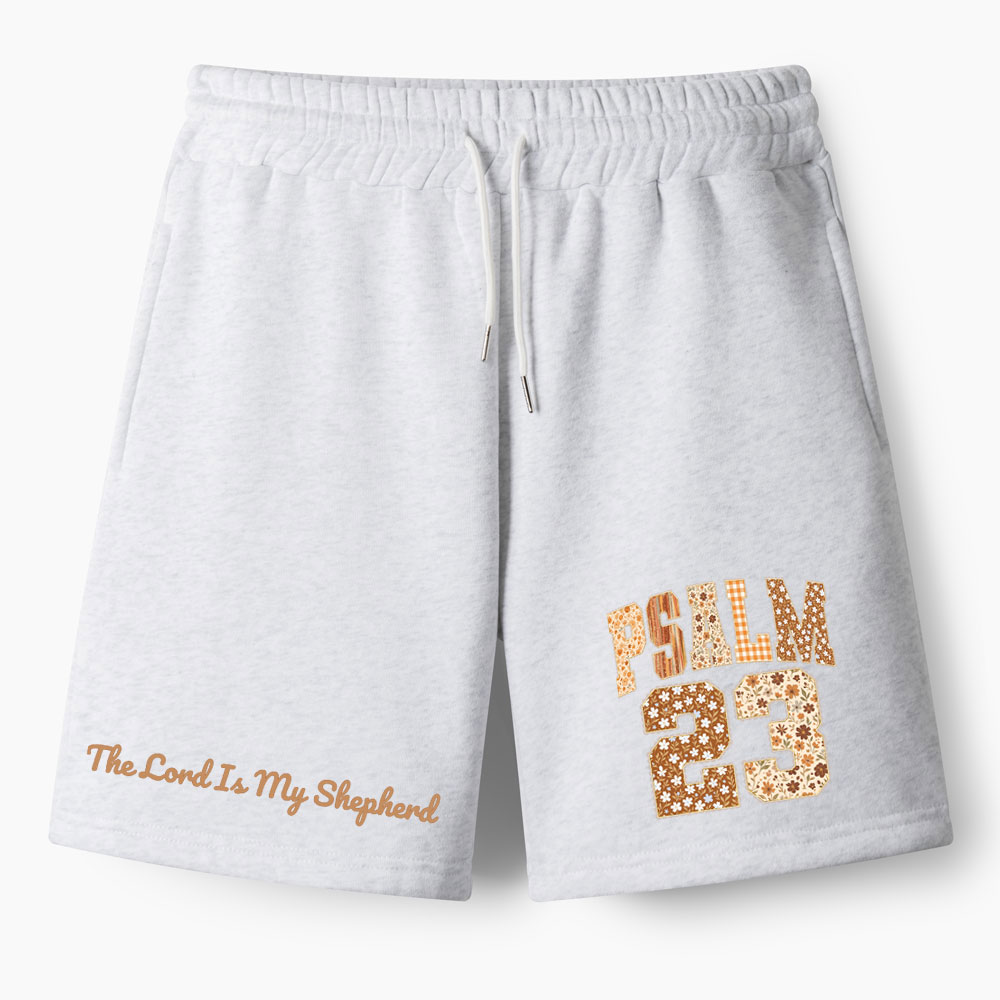 Psalm 23 The Lord Is My Shepherd Christian Fleece Shorts