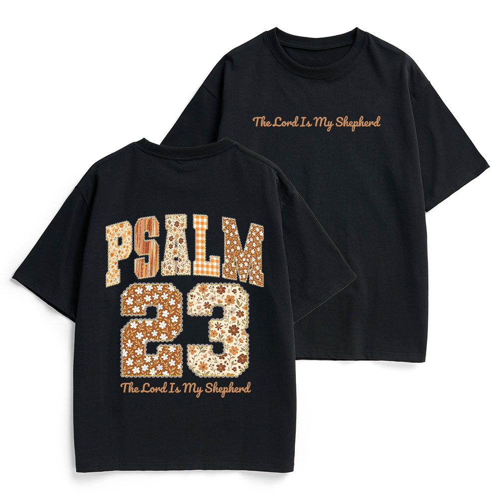 Psalm 23 The Lord Is My Shepherd Christian Heavy Cotton T-Shirt
