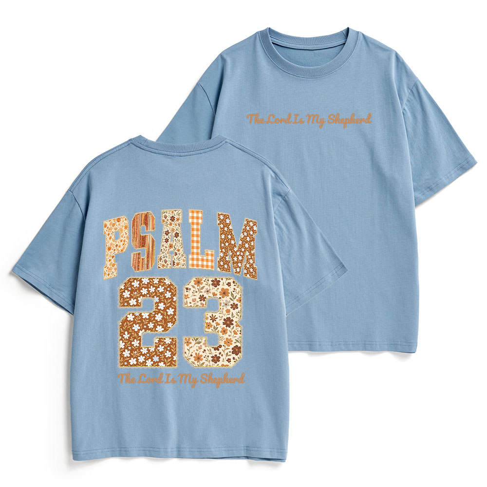 Psalm 23 The Lord Is My Shepherd Christian Heavy Cotton T-Shirt