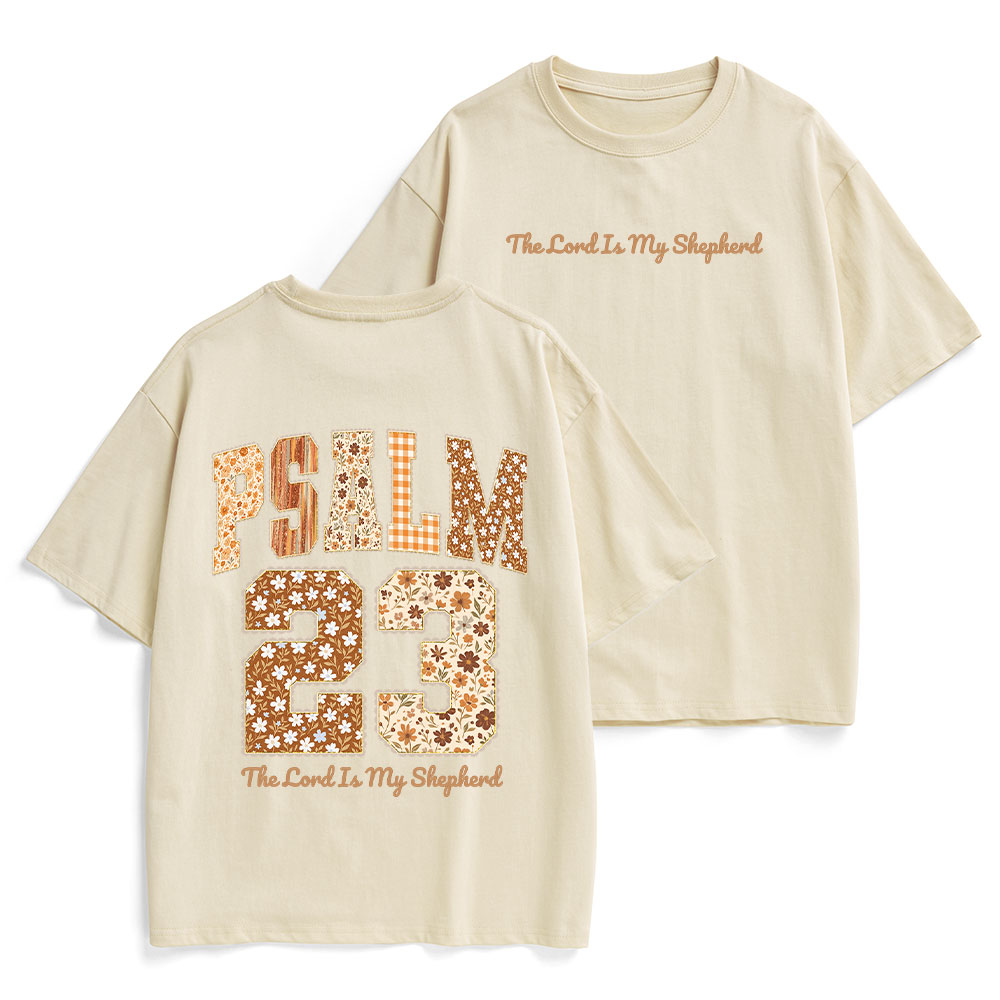Psalm 23 The Lord Is My Shepherd Christian Heavy Cotton T-Shirt