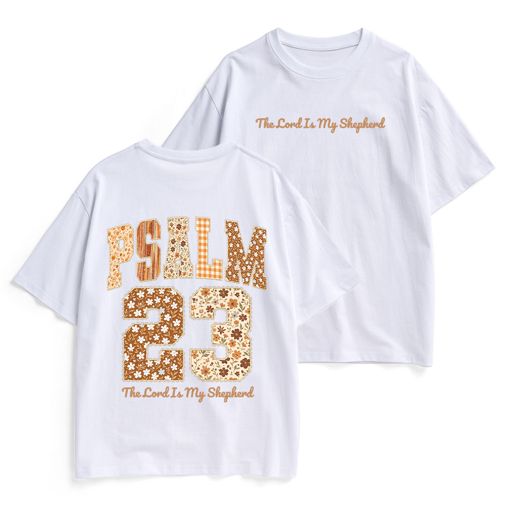 Psalm 23 The Lord Is My Shepherd Christian Heavy Cotton T-Shirt