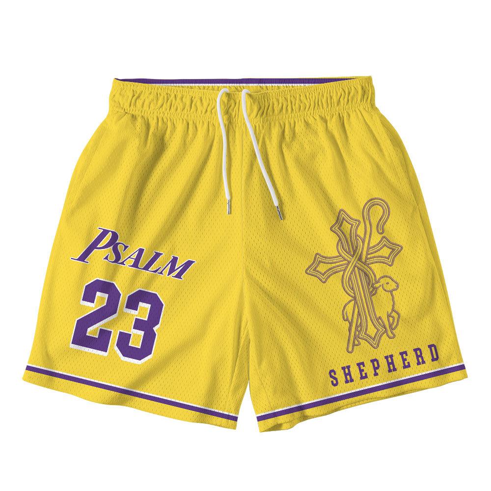 Psalm 23 The Lord Is My Shepherd Christian Mesh Shorts
