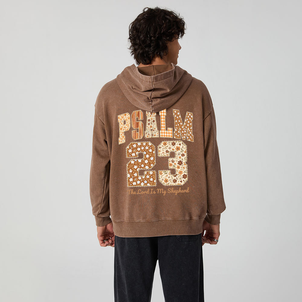 Psalm 23 The Lord Is My Shepherd Christian Washed Hoodie