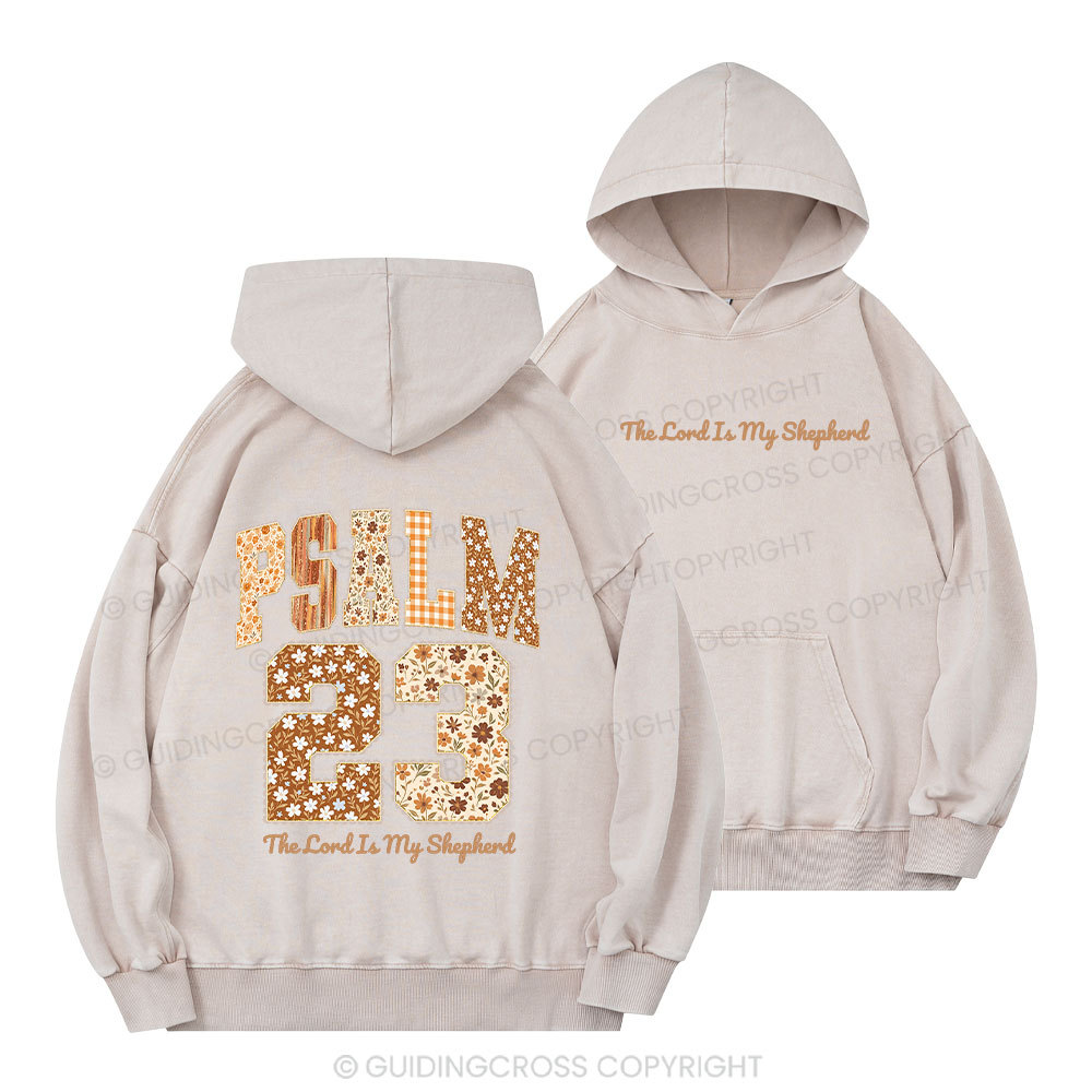 Psalm 23 The Lord Is My Shepherd Christian Washed Hoodie