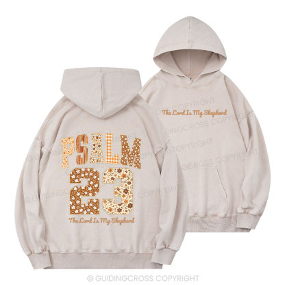 Psalm 23 The Lord Is My Shepherd Christian Washed Hoodie