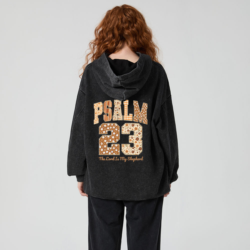 Psalm 23 The Lord Is My Shepherd Christian Washed Hoodie
