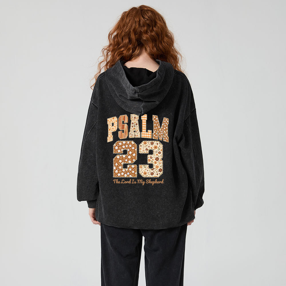 Psalm 23 The Lord Is My Shepherd Christian Washed Hoodie