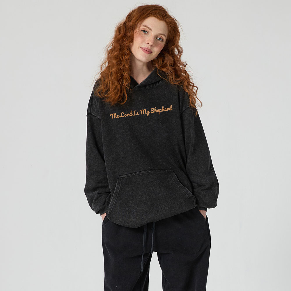 Psalm 23 The Lord Is My Shepherd Christian Washed Hoodie