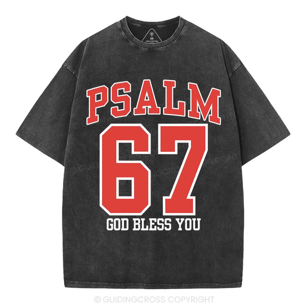 Psalm 67 Christian Washed T-Shirt