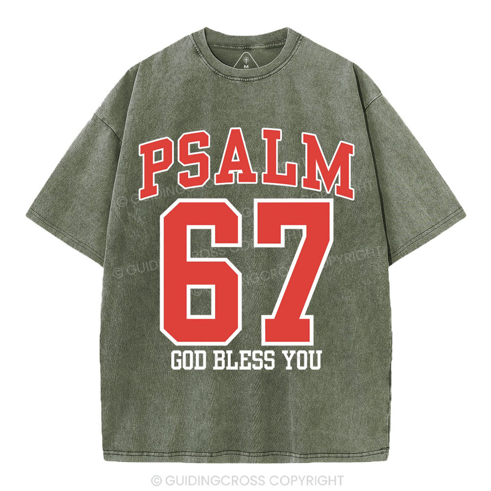 Psalm 67 Christian Washed T-Shirt