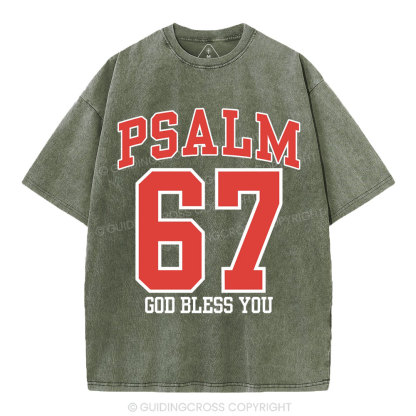 Psalm 67 Christian Washed T-Shirt