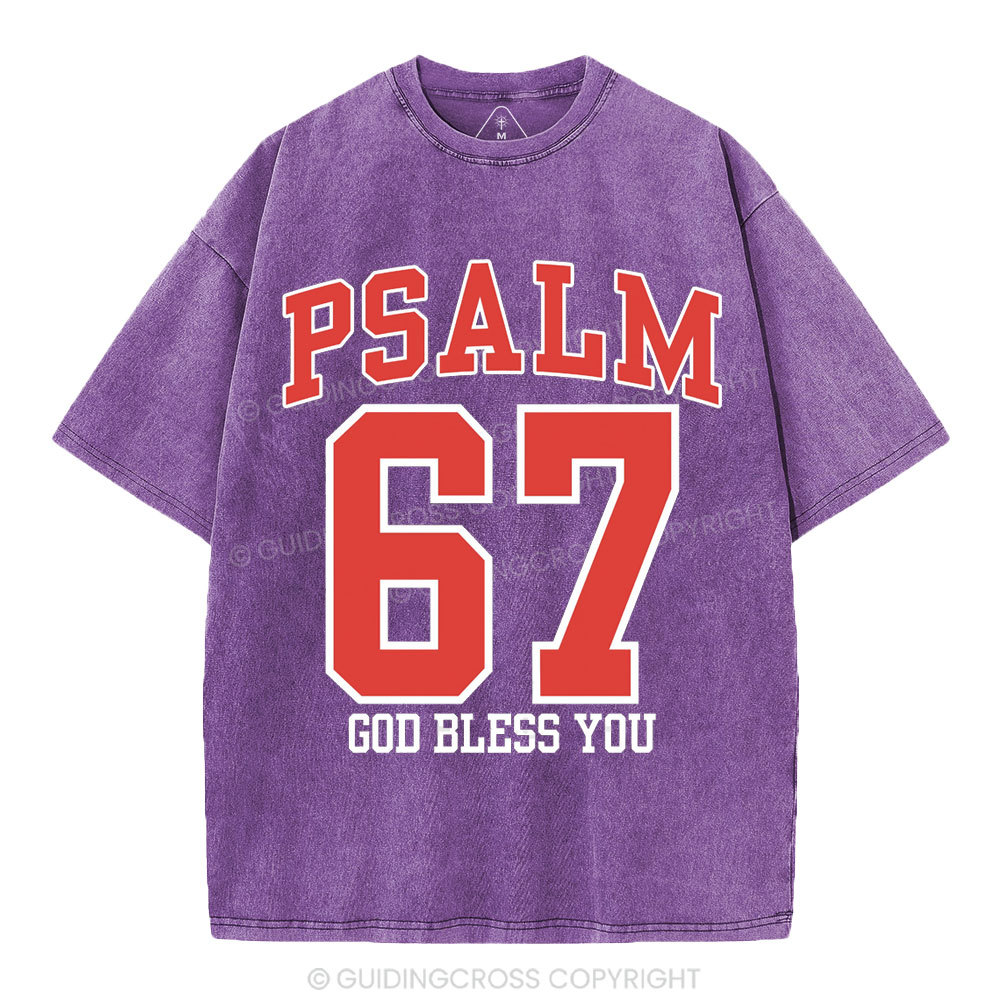 Psalm 67 Christian Washed T-Shirt