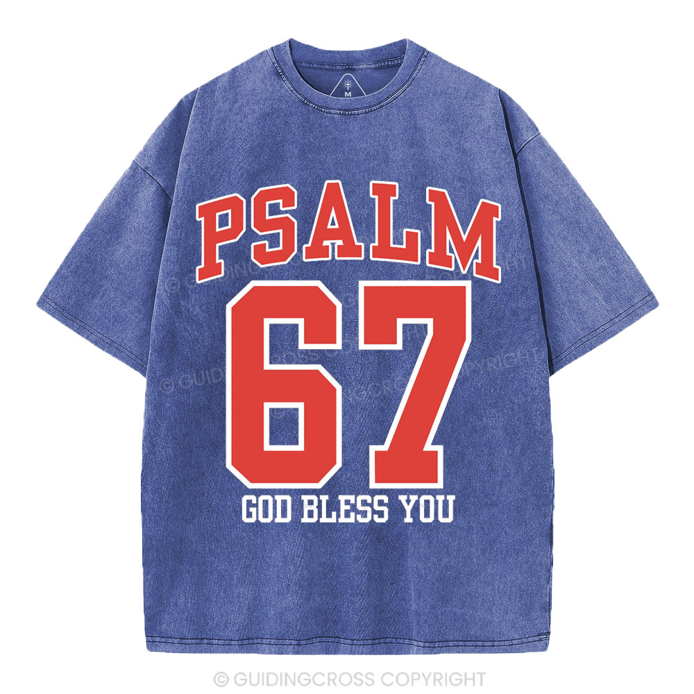 Psalm 67 Christian Washed T-Shirt