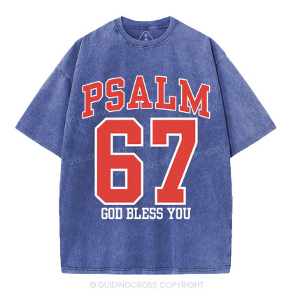 Psalm 67 Christian Washed T-Shirt