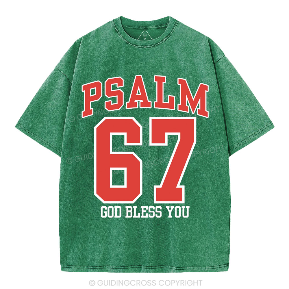 Psalm 67 Christian Washed T-Shirt