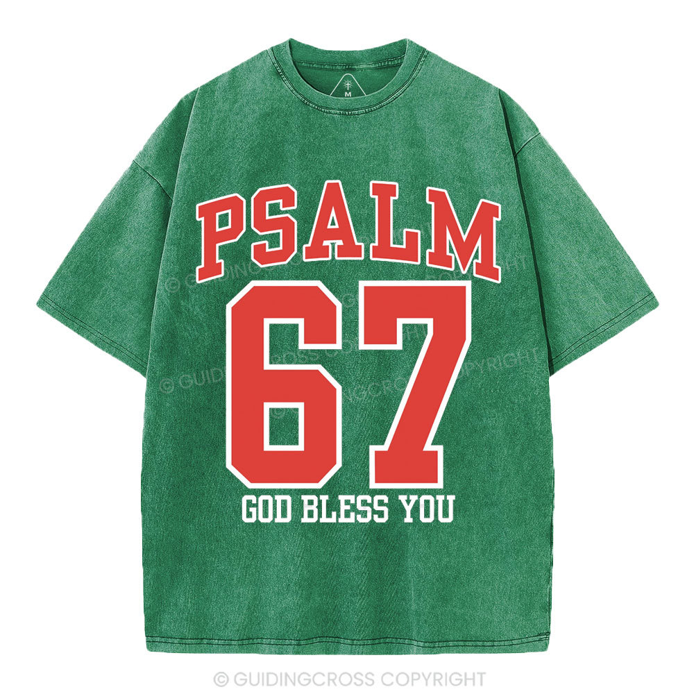 Psalm 67 Christian Washed T-Shirt