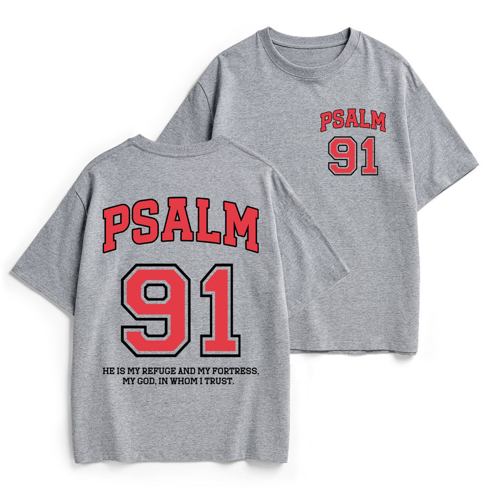 Psalm 91 He Is My Refuge And My Fortress Christian Heavy Cotton T-Shirt
