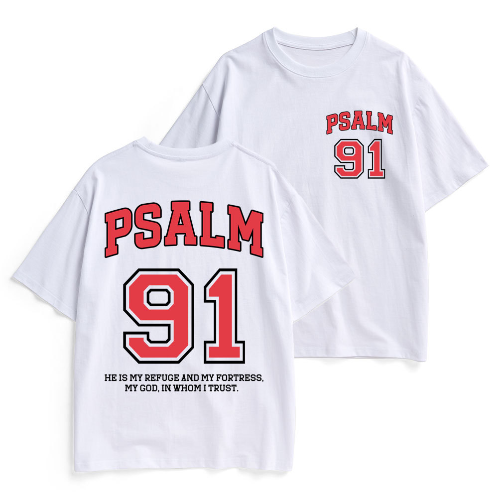 Psalm 91 He Is My Refuge And My Fortress Christian Heavy Cotton T-Shirt