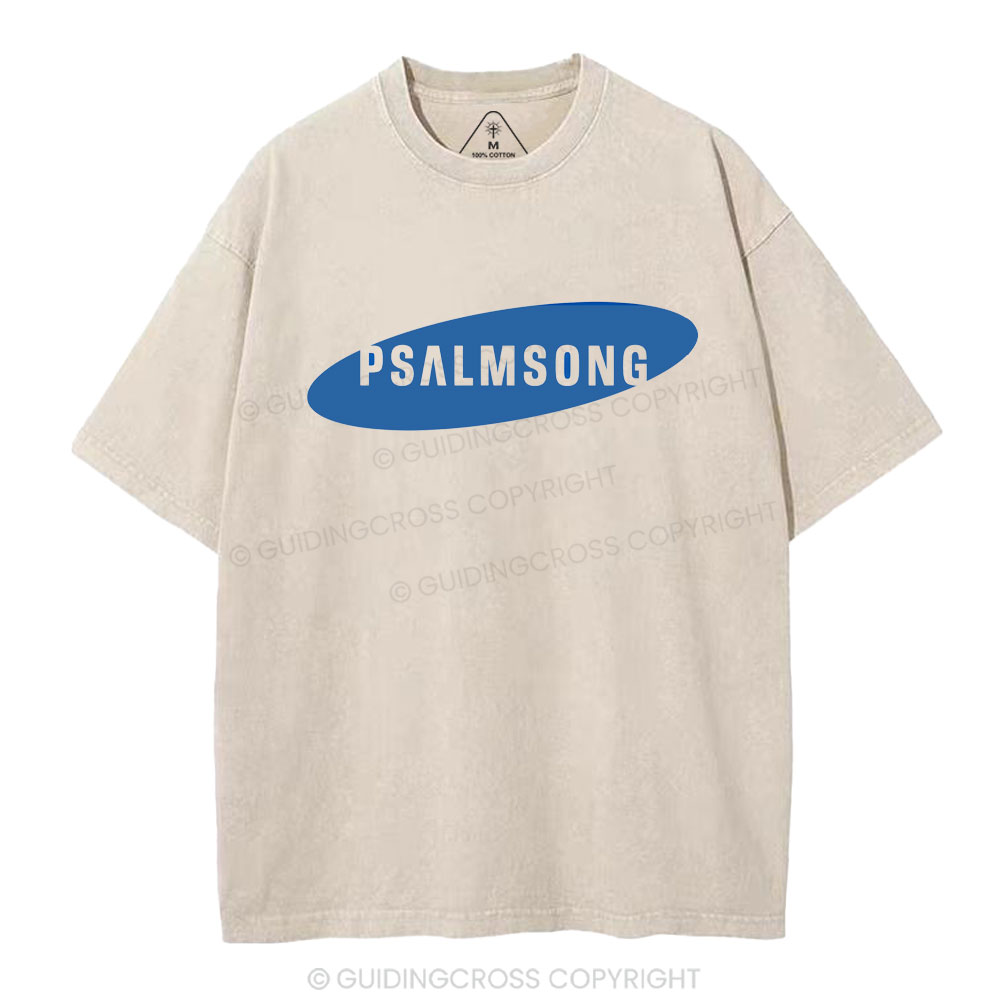 Psalm Song Christian Washed T-Shirt