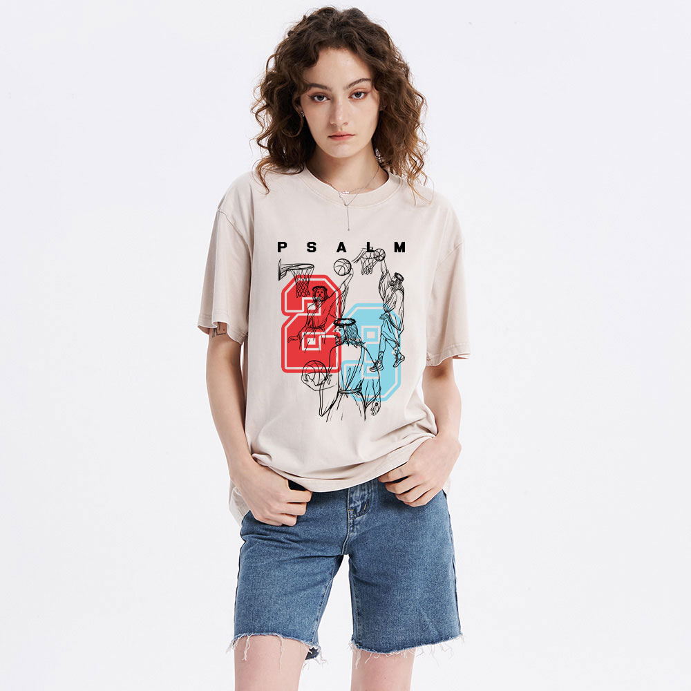 Psalm23 Jesus Christian Washed T-Shirt