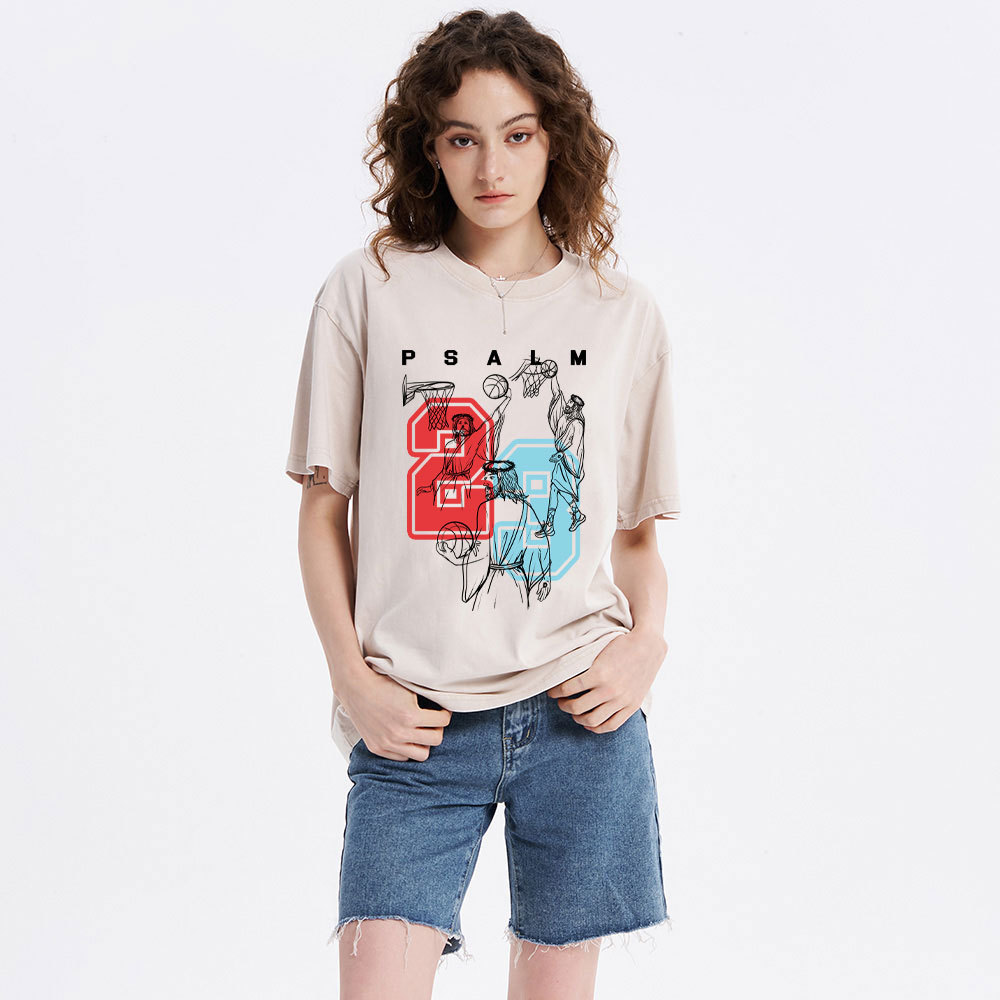 Psalm23 Jesus Christian Washed T-Shirt