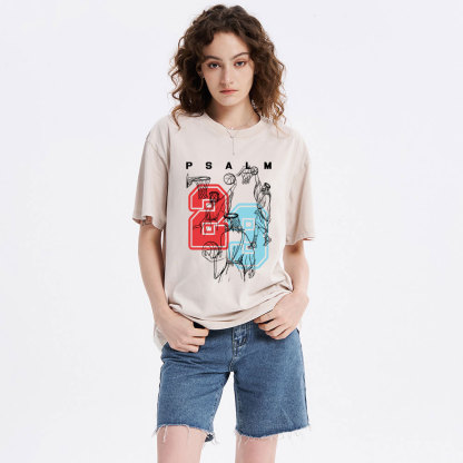 Psalm23 Jesus Christian Washed T-Shirt