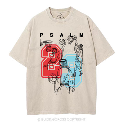 Psalm23 Jesus Christian Washed T-Shirt