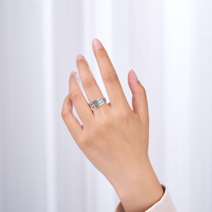 Psalms 91-11 Wrap Christian 925 Sterling Silver Ring