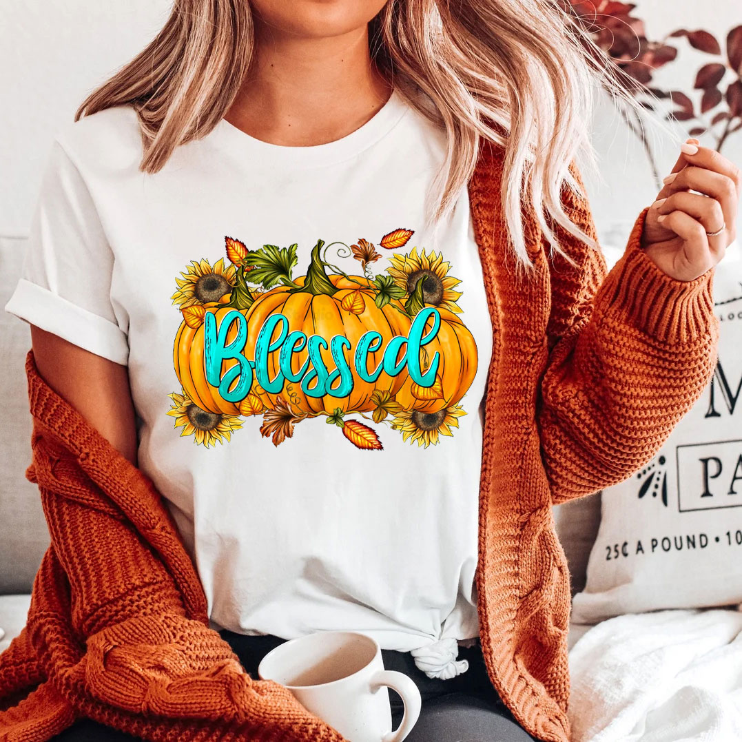 Pumpkin Blessed Christian T-Shirt
