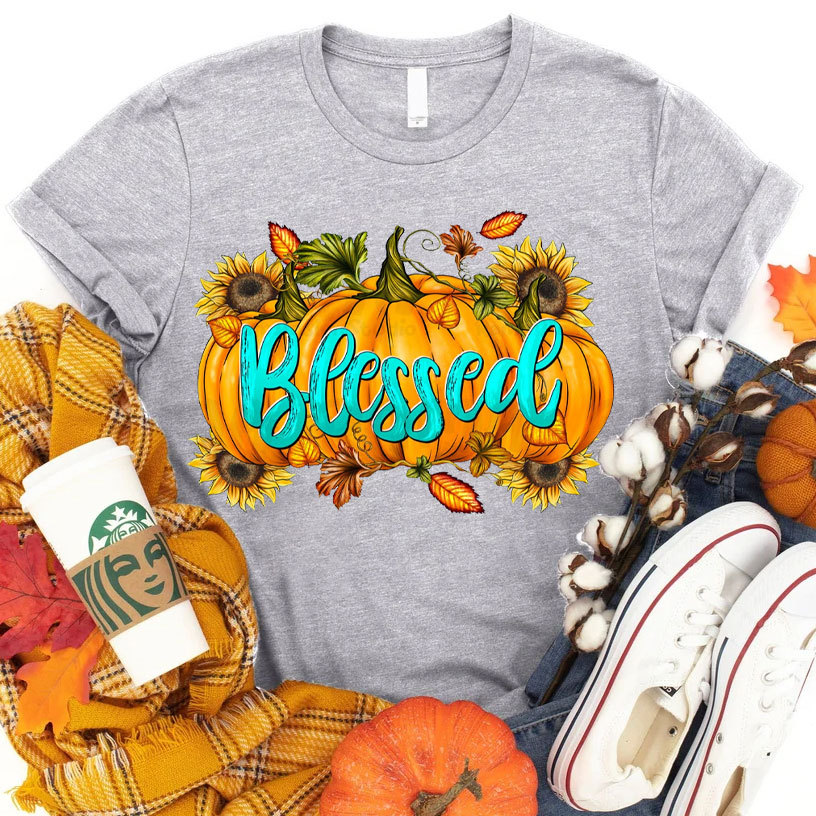 Pumpkin Blessed Christian T-Shirt