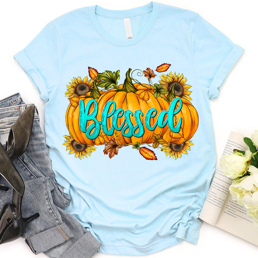 Pumpkin Blessed Christian T-Shirt