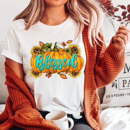 Pumpkin Blessed Christian T-Shirt