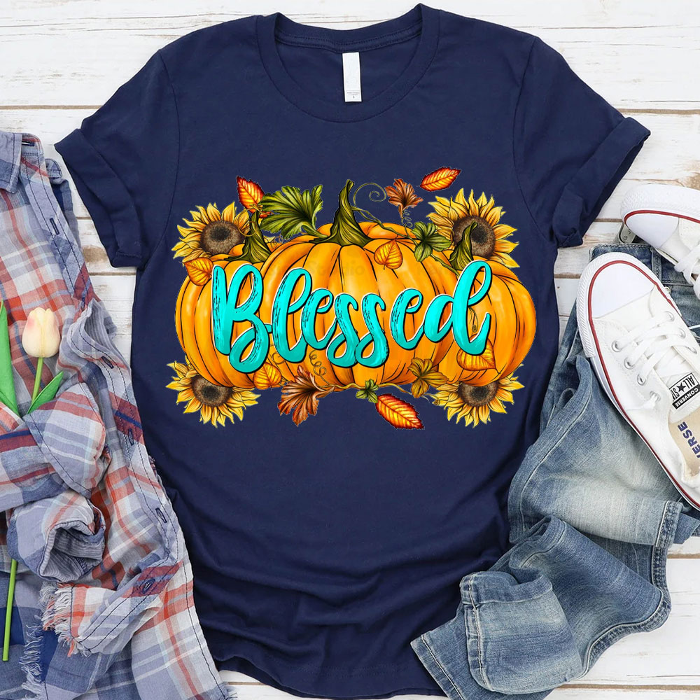 Pumpkin Blessed Christian T-Shirt