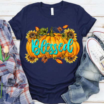 Pumpkin Blessed Christian T-Shirt