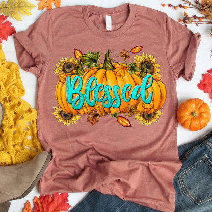 Pumpkin Blessed Christian T-Shirt
