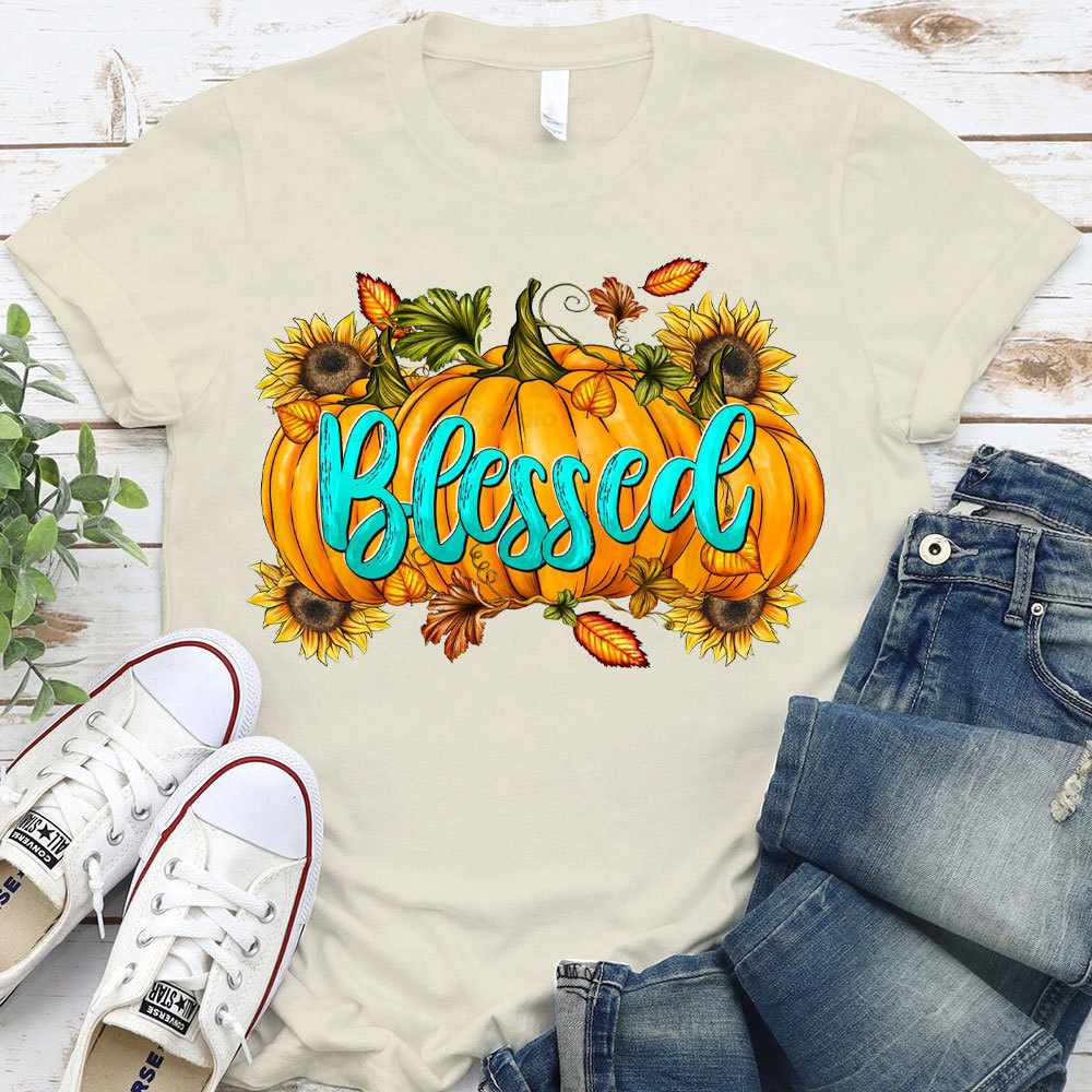Pumpkin Blessed Christian T-Shirt