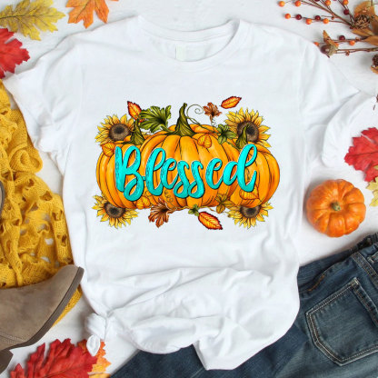 Pumpkin Blessed Christian T-Shirt