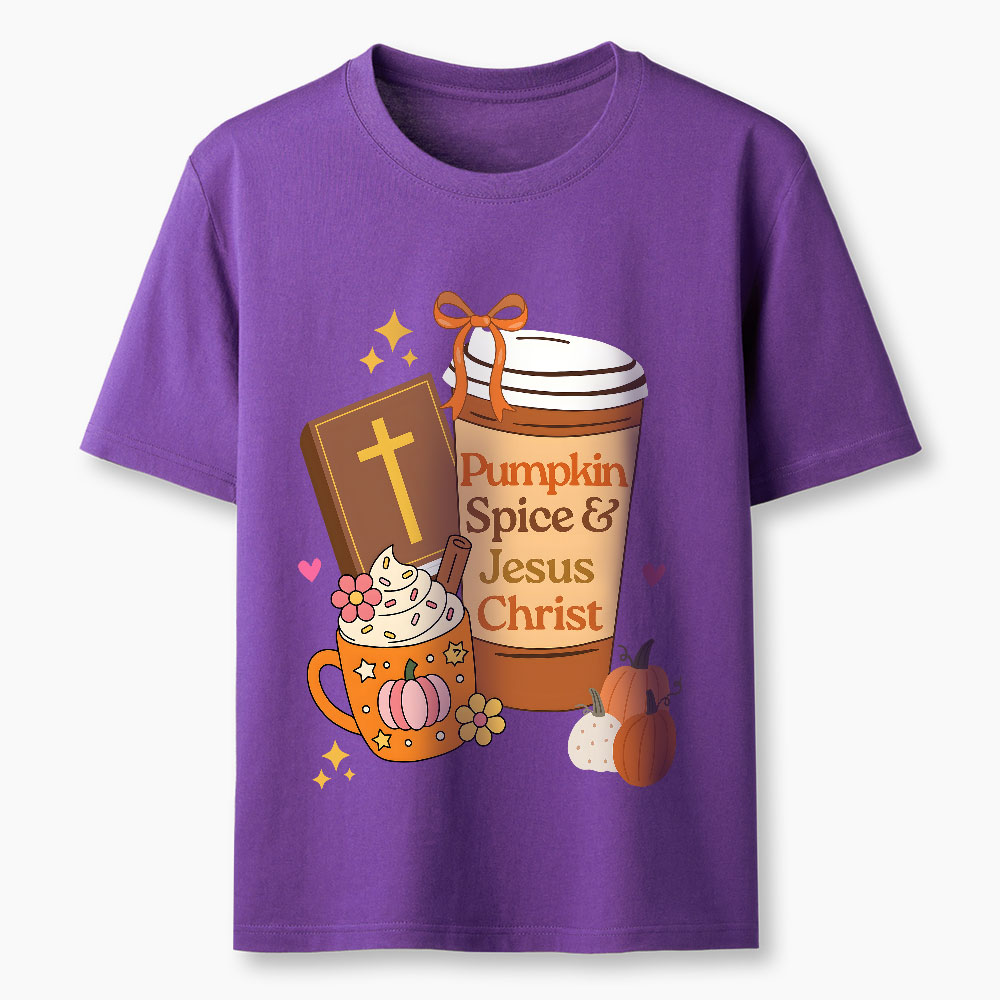Pumpkin Spice And Jesus Christ Christian T-Shirt