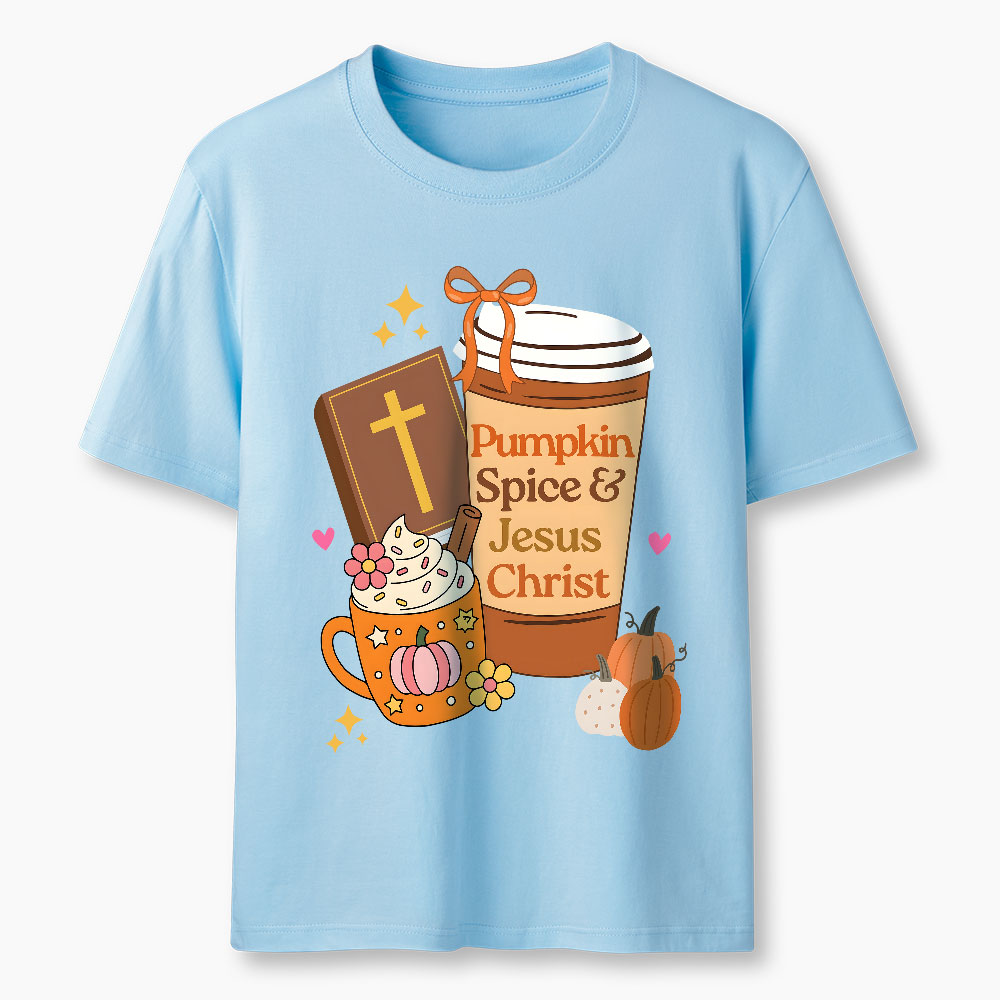 Pumpkin Spice And Jesus Christ Christian T-Shirt