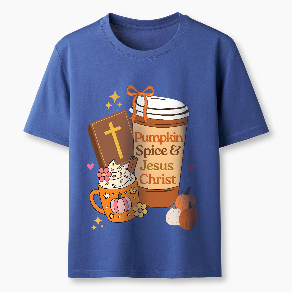 Pumpkin Spice And Jesus Christ Christian T-Shirt