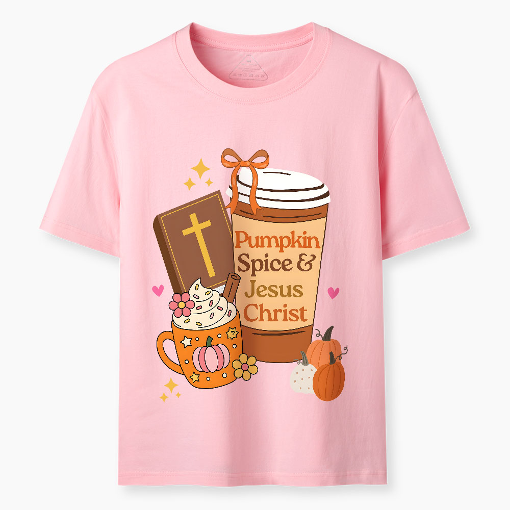 Pumpkin Spice And Jesus Christ Christian T-Shirt