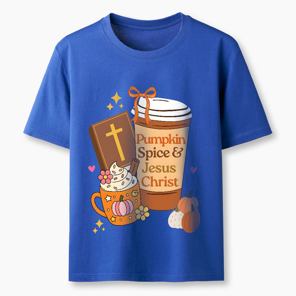 Pumpkin Spice And Jesus Christ Christian T-Shirt