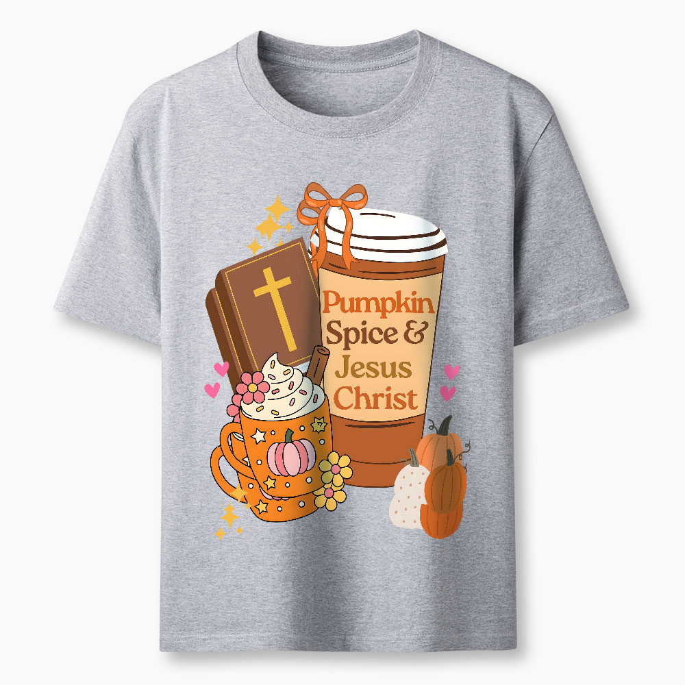 Pumpkin Spice And Jesus Christ Christian T-Shirt