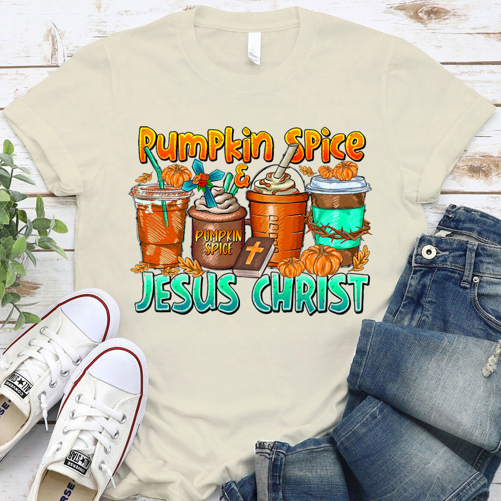 Pumpkin Spice Cross Christian T-Shirt