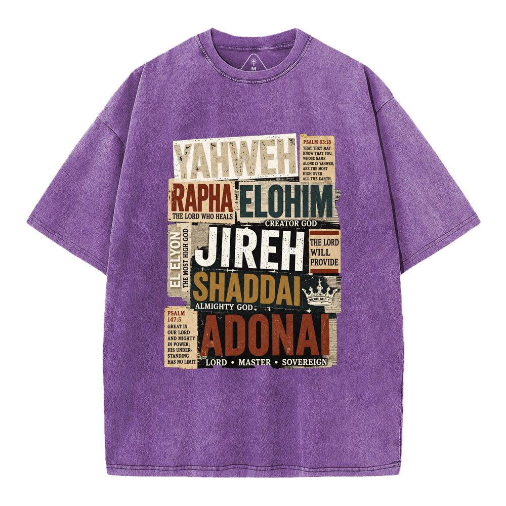 YAHWEH Christian Washed T-Shirt